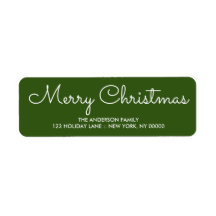 Elegante dirección de retorno de Navidades rojos