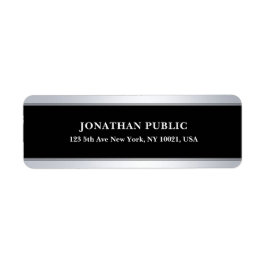 Etiqueta Elegante dirección de retorno de plantilla de plat