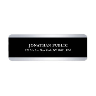 Etiqueta Elegante dirección de retorno de plantilla de plat