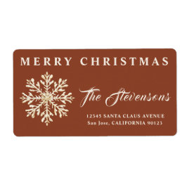 Etiqueta Elegante dirección de retorno de Terracota con cop