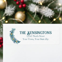 Etiqueta Elegante dirección de retorno de Wreath Swag