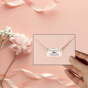 Etiqueta Elegante dirección de retorno del Boda de flores s