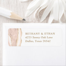 Elegante dirección de retorno del Boda de la marfi