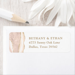 Etiqueta Elegante dirección de retorno del Boda de la marfi