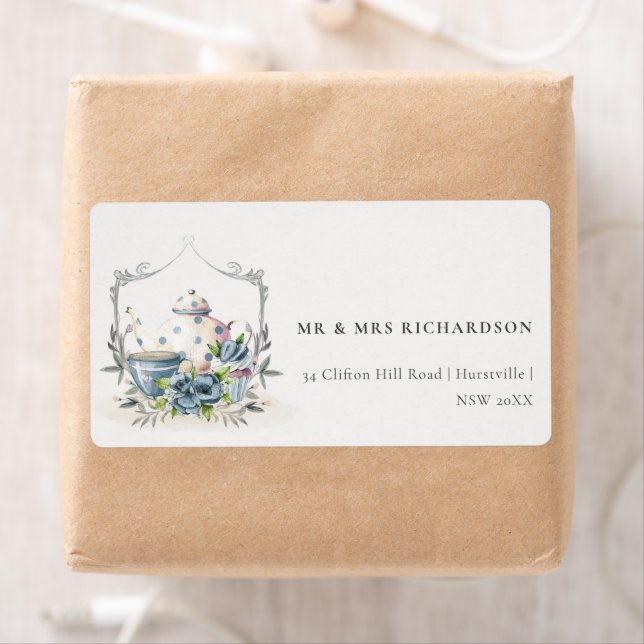 Etiqueta Elegante dirección Escudo de la Copa de Tetera flo (In situ)