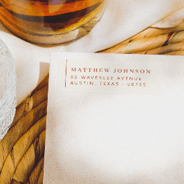 Etiqueta Elegante dirección mínima de retorno alineado a la