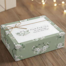 Etiqueta Elegante dirección moderna de retorno de eucalipto