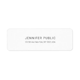 Etiqueta Elegante dirección profesional profesional de reto