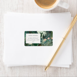 Etiqueta Elegante dirección rústica exótica tropical tropic