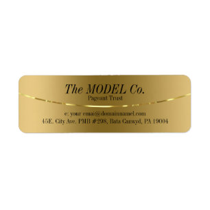 Etiqueta Elegante diseño de oro moderno