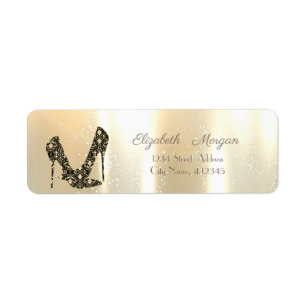 Etiqueta Elegante, dorado, tacones altos