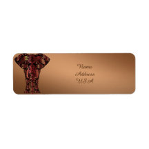 Elegante elefante de bronce