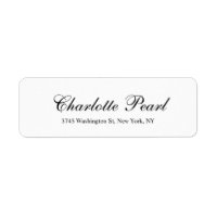 Elegante escritura a mano Clásica Plata Blanco y N