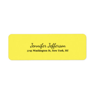 Etiqueta Elegante escritura a mano moderna de color amarill
