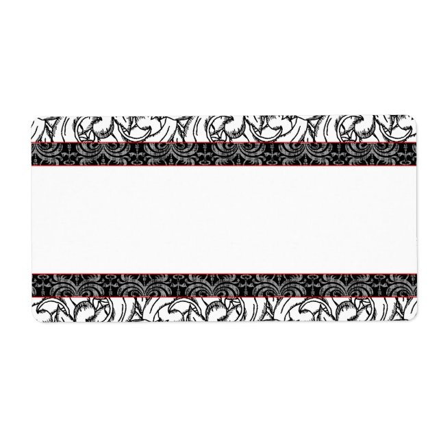 Etiqueta Elegante estilo de época del grabador renacentista (Frente)