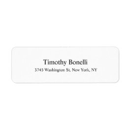 Etiqueta Elegante estilo moderno de estilo blanco creativo