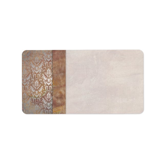 Etiqueta Elegante estilo toscano damasco italiano contempor (Frente)