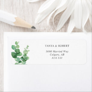 Etiqueta Elegante Eucalyptus Boda Foliage Sage Green