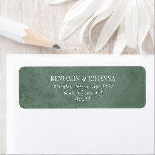 Etiqueta Elegante Eucalyptus Green Boda Dirección de Retorn