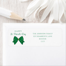 Etiqueta Elegante Feliz Dirección Día de San Patricio