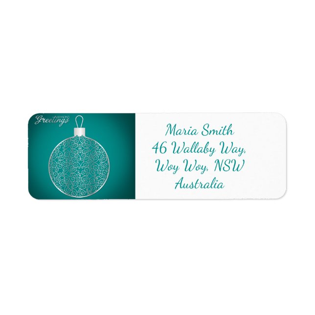 Etiqueta Elegante filigree bauble (Frente)