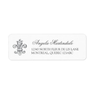 Etiqueta Elegante Fleur de Lis