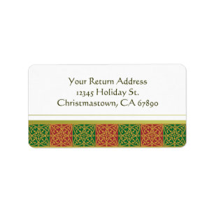 Etiqueta Elegante Fleur Verde Rojo de Lis Labels Personaliz