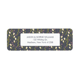 Etiqueta Elegante flor de tulipano blanco