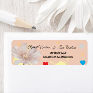 Etiqueta Elegante flor moderna de dazie