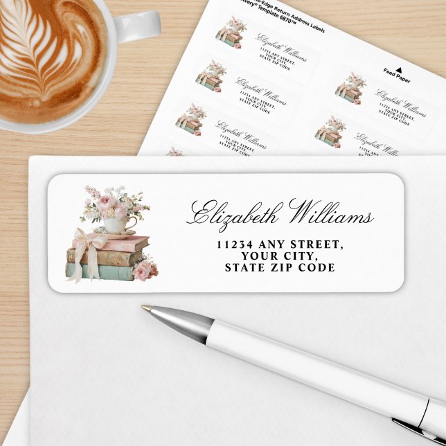 Etiqueta Elegante Floral Su Próximo Capítulo Desayuno de Bo (Subido por el creador)