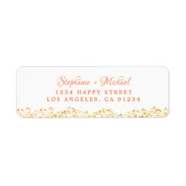 Etiqueta Elegante Follaje Botánico de Otoño