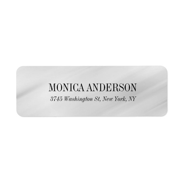 Etiqueta Elegante Fondo Gris Moderno (Frente)