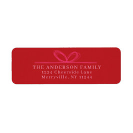 Etiqueta Elegante foto de Navidades "Felices Fiestas" de os