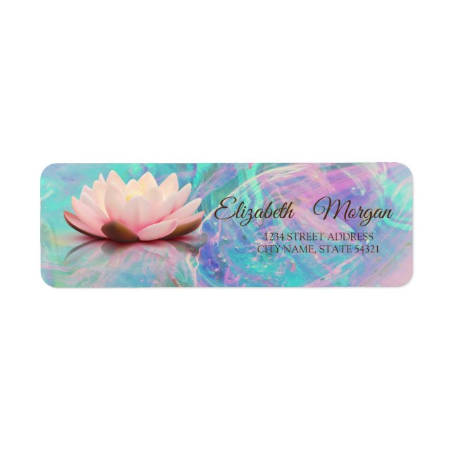 Etiqueta Elegante Glamoroso Lotus Opal (Frente)