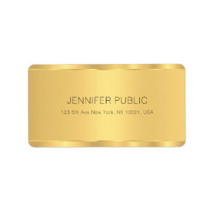 Etiqueta Elegante Glamour Gold Elegant Template Shipping
