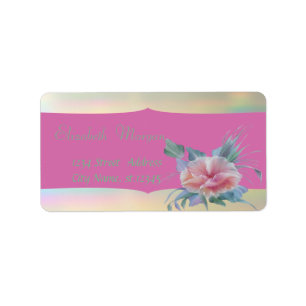 Etiqueta Elegante Glamuroso Estiloso Romántico,Flor