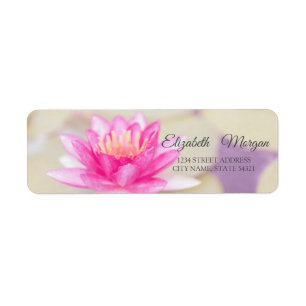 Etiqueta Elegante Glamuroso Loto Acuarela