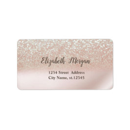 Etiqueta Elegante Glitter Ombre Bokeh Chic