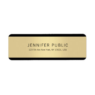 Etiqueta Elegante Gold Simple Plantilla Profesional Moderna