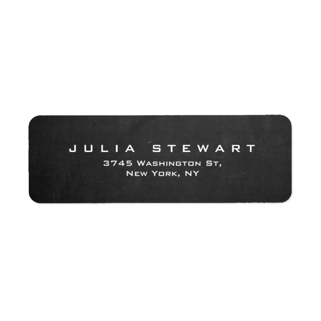 Etiqueta Elegante Gris Chalkboard Profesional Moderno (Frente)