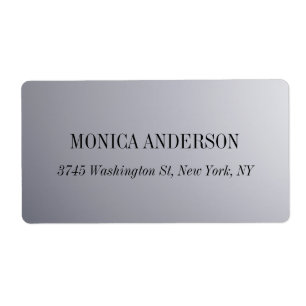 Etiqueta Elegante gris plateado moderno