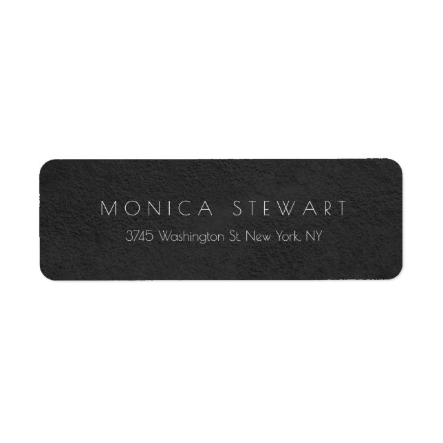 Etiqueta Elegante Gris Profesional Moderno Personal Único (Frente)