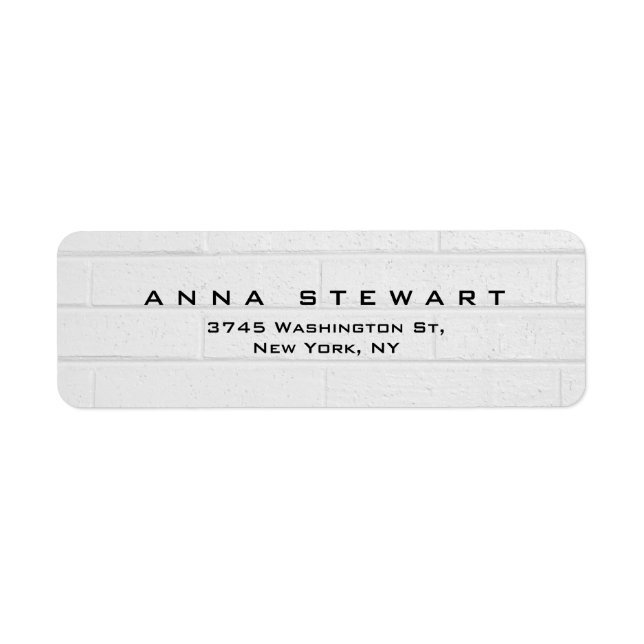 Etiqueta Elegante Gris Wall Profesional Moderno Personal (Frente)