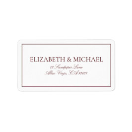 Etiqueta Elegante guión clásico de Borgoña