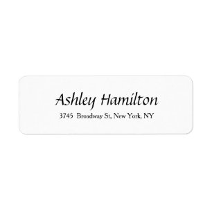 Etiqueta Elegante guión creativo blanco negro