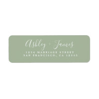 Elegante Guión Laurel Green Boda Dirección de Reto