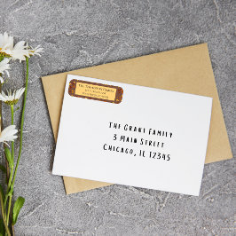 Etiqueta Elegante hoja de otoño