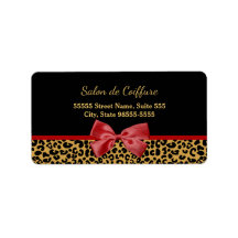 Elegante Impresión De Leopardo De Oro Con Salón De