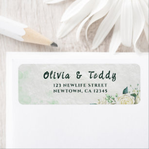 Etiqueta Elegante Invitación de Boda Orgánica Moderna