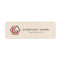 Elegante línea beige y logo